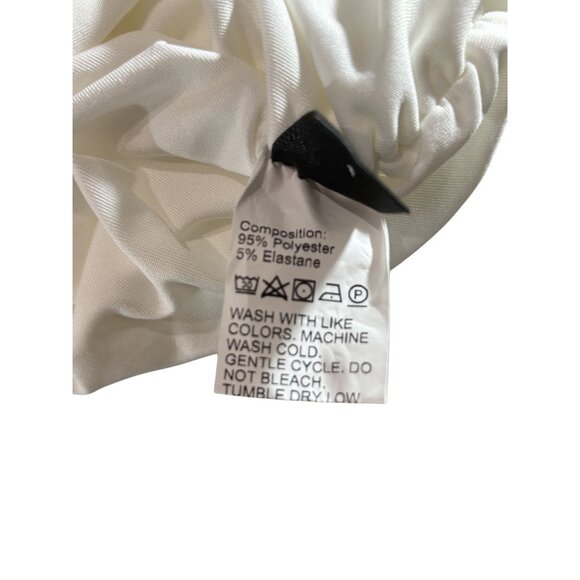 Shein White Ruched Halter Mini Dress With Open Back & Tie Details Size L - Picture 5 of 8